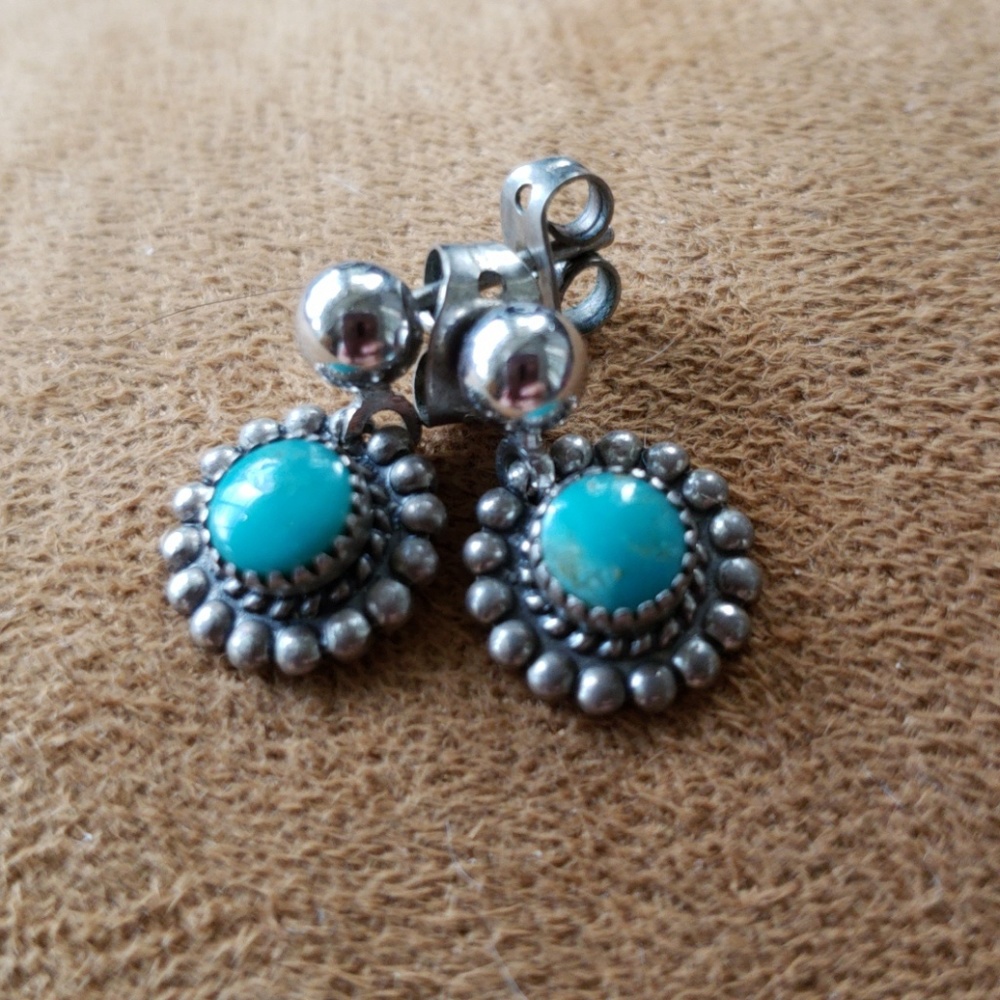 Vintage Sterling and Turquoise Earrings
